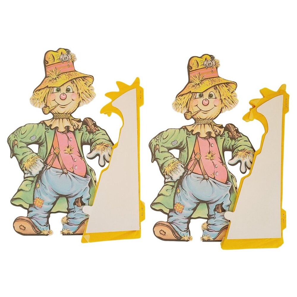 Beistle 1979 Paper Die Cut Fall Halloween Honeycomb Scarecrow Centerpieces
